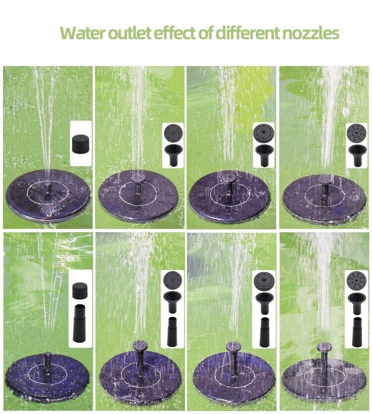 EcoSolar 1.4W Bird Bath Fountain Pump with 4 Nozzles