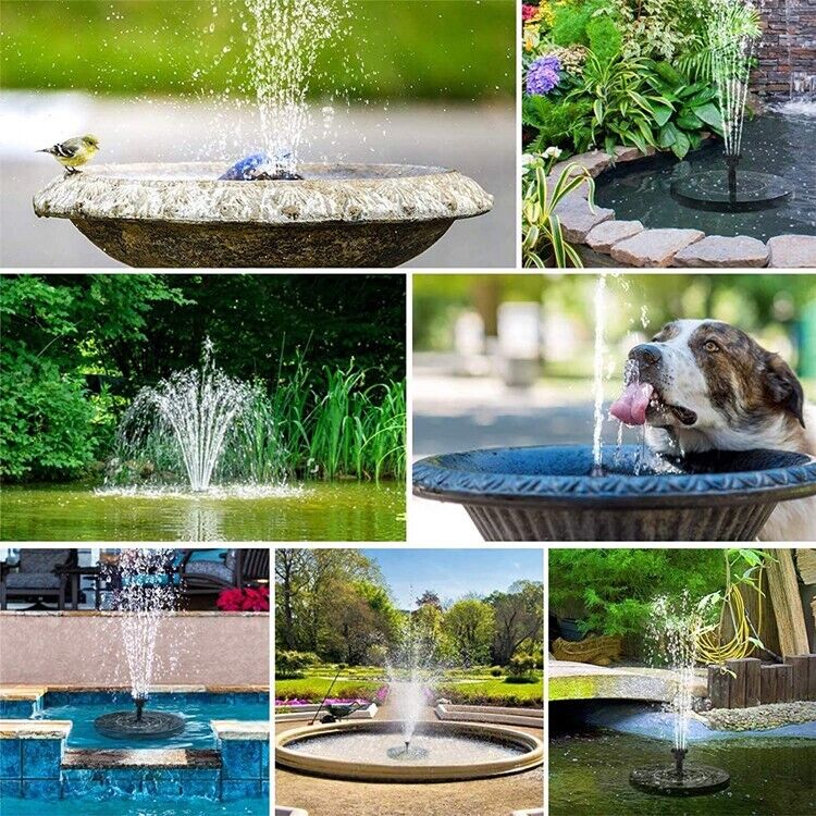 EcoSolar 1.4W Bird Bath Fountain Pump with 4 Nozzles
